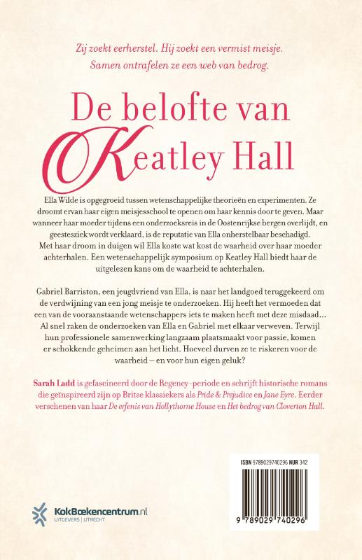 Productafbeelding: achterkant van De belofte van Keatley Hall