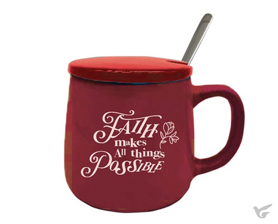 Productafbeelding: voorkant van Mug Ceramic Cover Faith makes all things