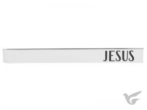 Productafbeelding: voorkant van Tie bar etched Jesus silver