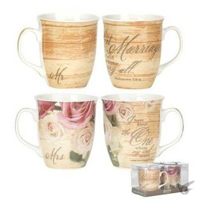 Productafbeelding: voorkant van Mug Mr & Mrs let marriage