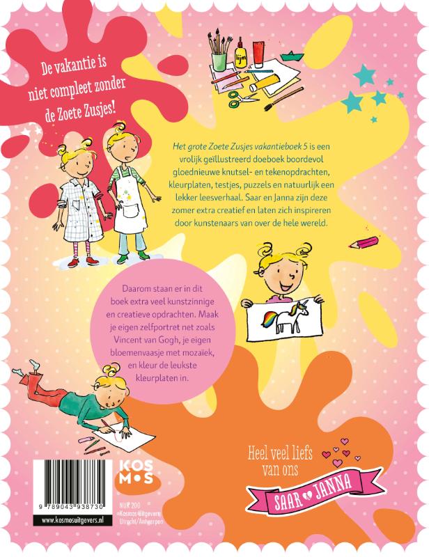 Productafbeelding: achterkant van Het grote Zoete Zusjes vakantieboek 5