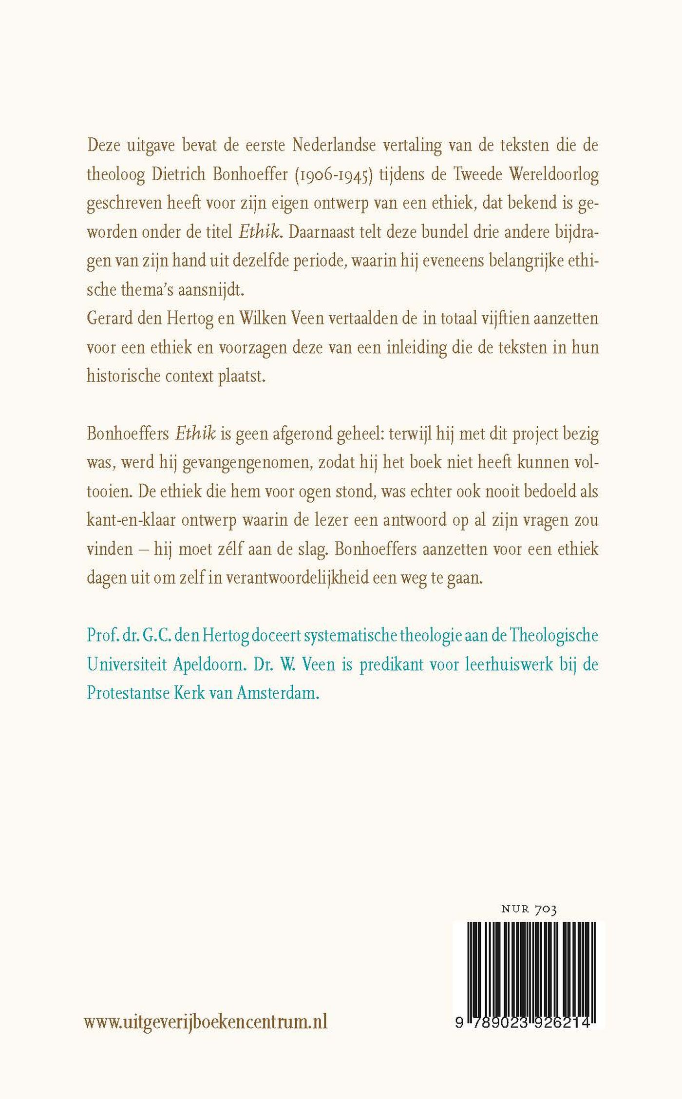 Productafbeelding: achterkant van Aanzetten voor een ethiek