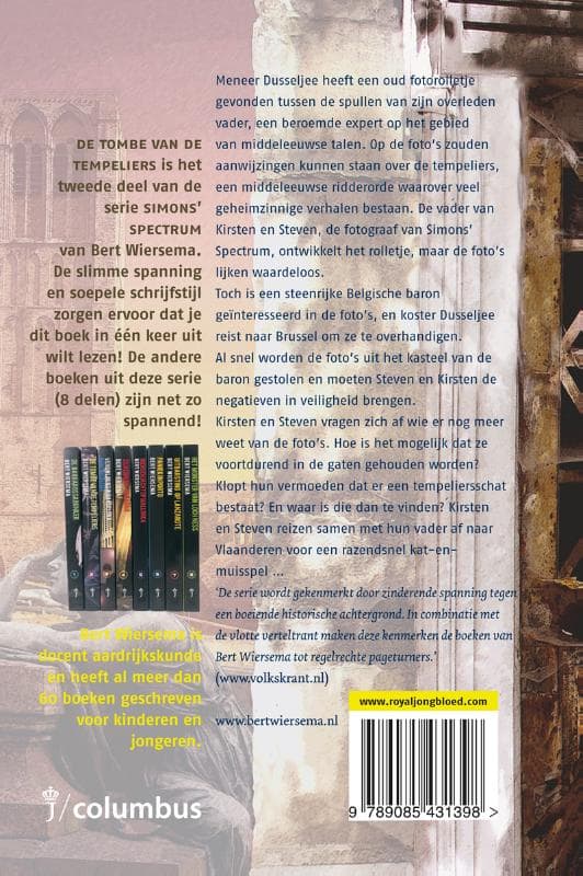 Productafbeelding: achterkant van De tombe van de tempeliers