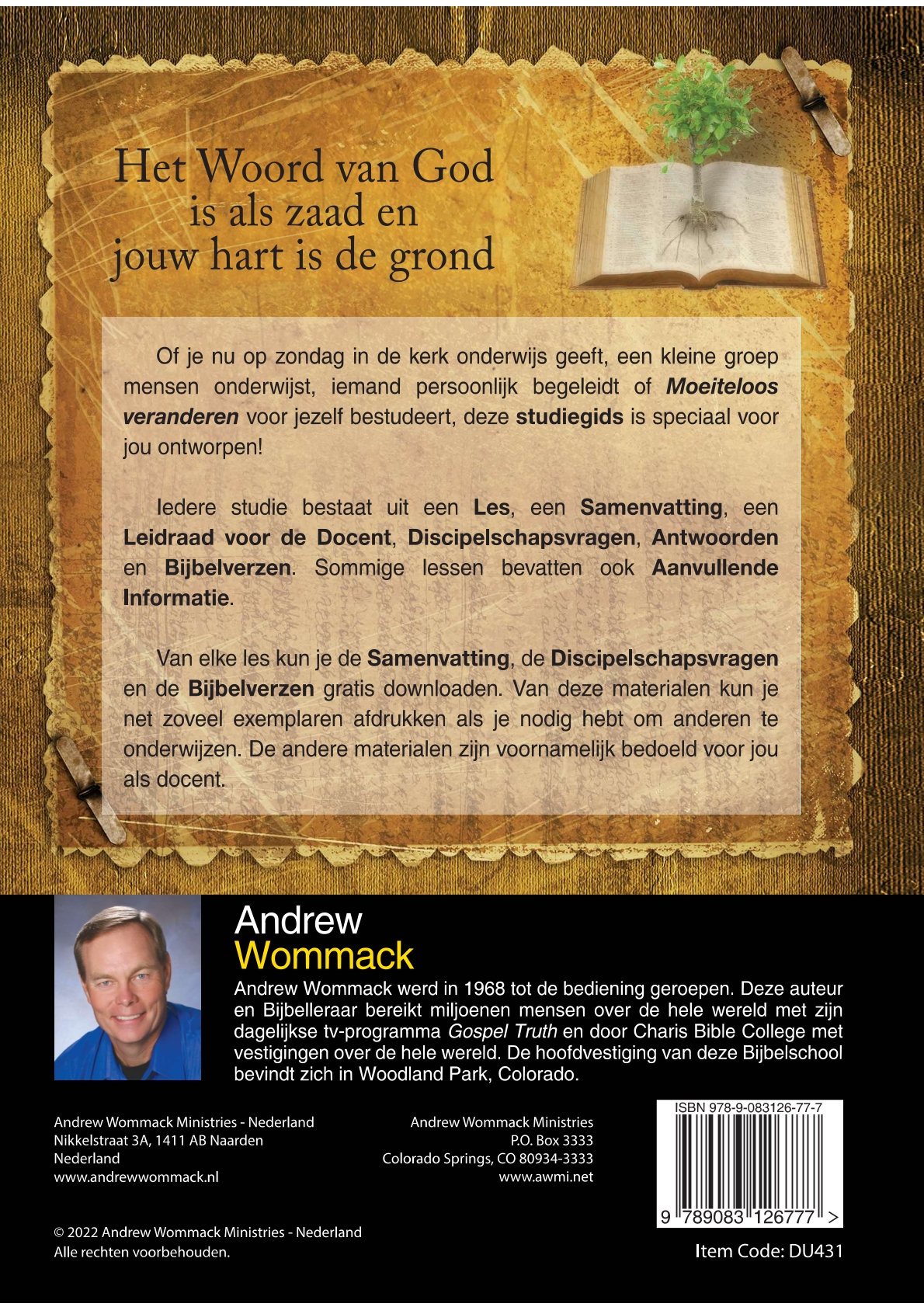 Productafbeelding: achterkant van Moeiteloos veranderen studiegids